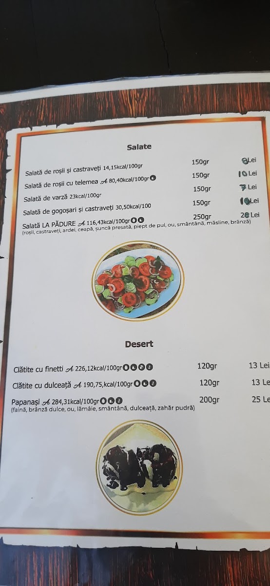 Menu Pensiune-Restaurant “La Pădurea Statului”-10