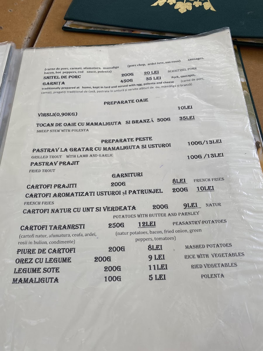 Menu Pensiune-Restaurant “La Pădurea Statului”-4