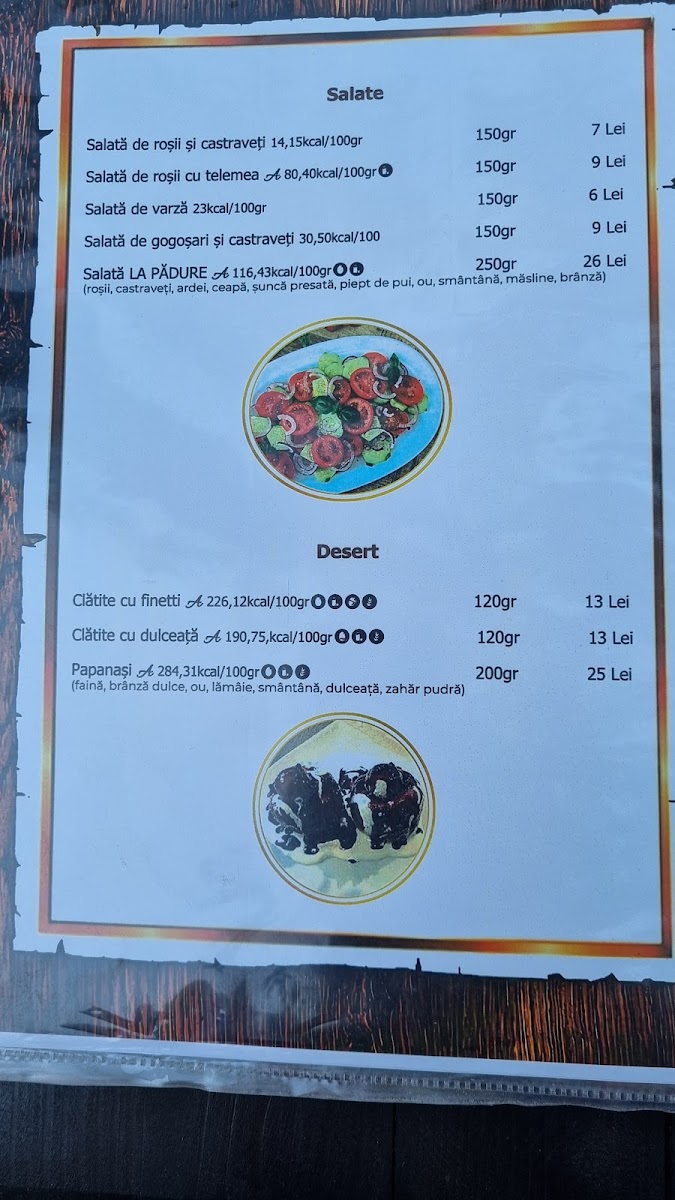 Menu Pensiune-Restaurant “La Pădurea Statului”-8